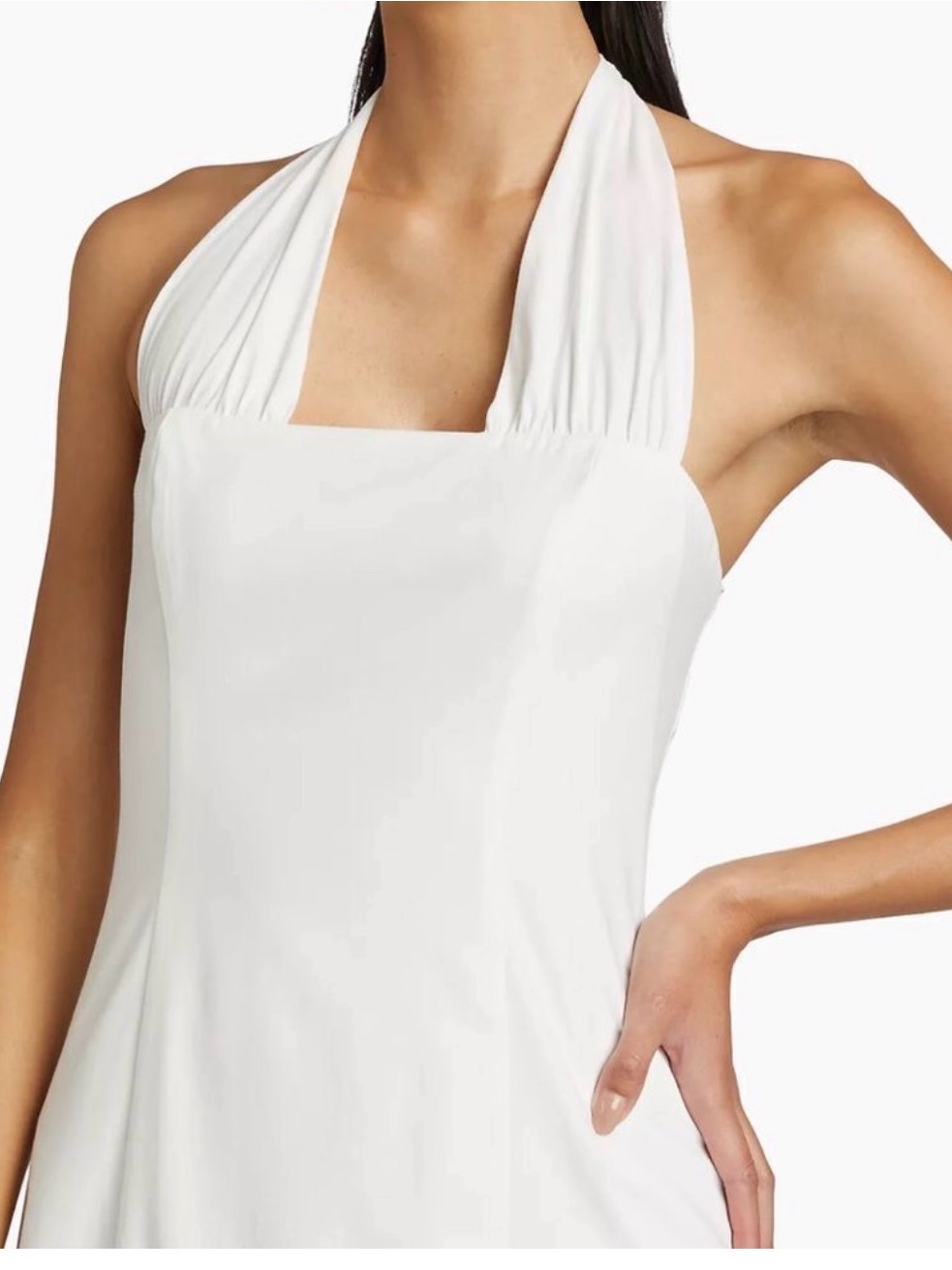 Reformation Bessi Cotton Halter White Dress